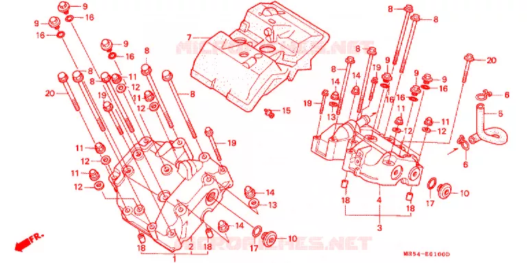 COUVRE CULASSE Honda MOTO 800 PC800 1996  PC800T