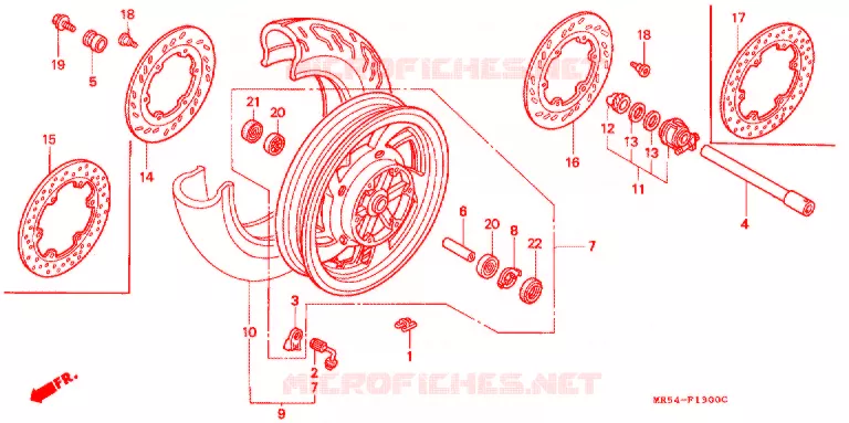 ROUE AVANT Honda MOTO 800 PC800 1996  PC800T