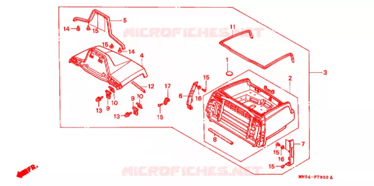TOP CASE ('90) Honda MOTO 1500 GOLD-WING 1991  GL1500SEM