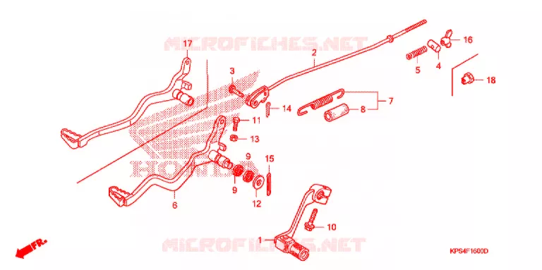 PEDALE Honda MOTO 230 CRF 2006  CRF230F6