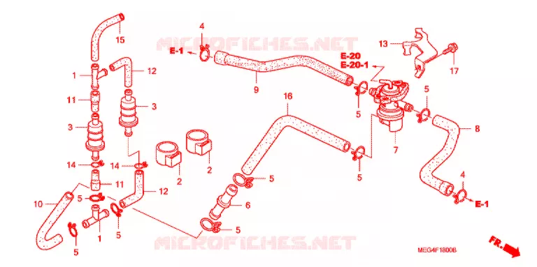 COMMANDE INJECTION D'AIR SOUPAPE Honda MOTO 750 SHADOW 2006  VT750C6_A