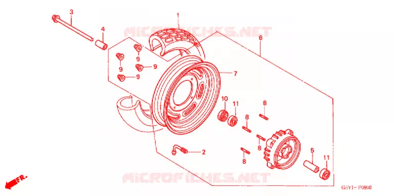 ROUE AVANT Honda MOTO 100 APE 2003  XZ1003