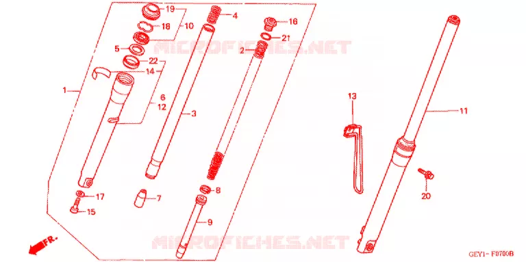 FOURCHE Honda MOTO 100 APE 2004  XZ1004
