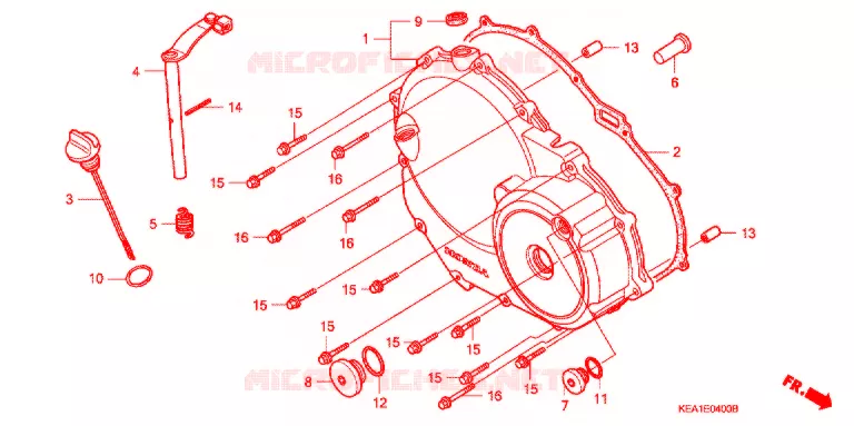 CARTER MOTEUR DROIT Honda MOTO 250 HORNET 2000  CB250FY