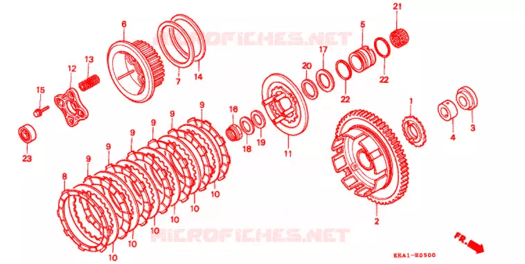 EMBRAYAGE Honda MOTO 250 HORNET 2000  CB250FY