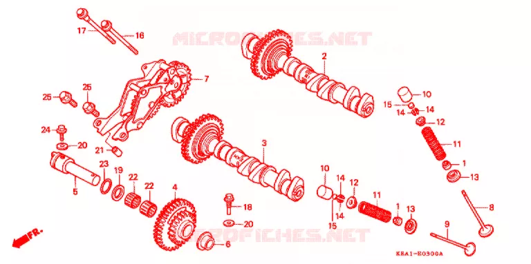 ARBRE A CAMES - SOUPAPE Honda MOTO 250 HORNET 2003  CB250F3