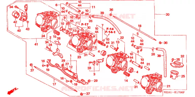 CARBURATEUR (ENS.) Honda MOTO 250 HORNET 2003  CB250F3