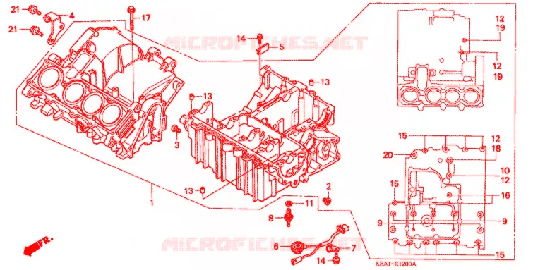 CARTER MOTEUR Honda MOTO 250 HORNET 2003  CB250F3