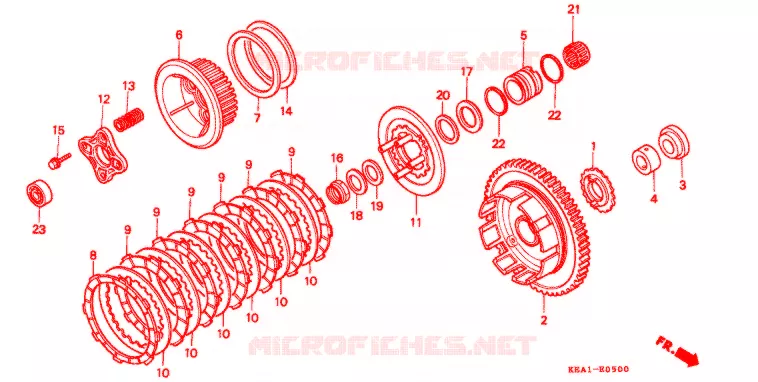 EMBRAYAGE Honda MOTO 250 HORNET 2005  CB250F3