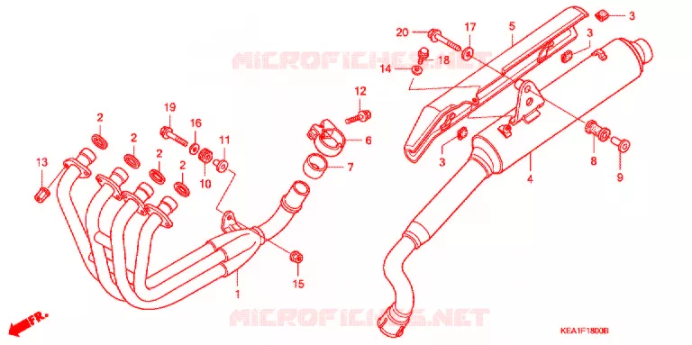 SILENCIEUX D'ECHAPPEMENT Honda MOTO 250 HORNET 2005  CB250F3