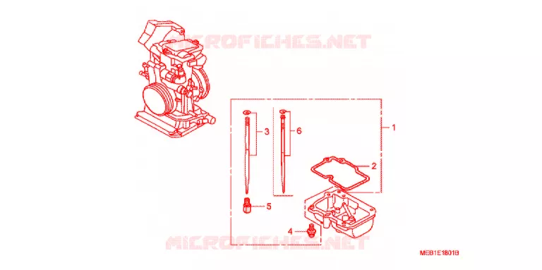 PIECES DE CARBURATEUR Honda MOTO 450 CRF 2004  CRF450R4