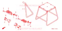BEQUILLE   REPOSE PIEDS pour Honda CRF 450 R de 2006