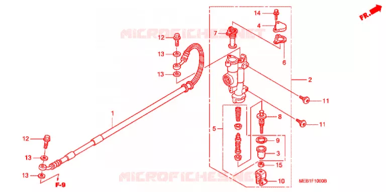 MAITRE-CYLINDRE DE FREIN ARRIERE Honda MOTO 450 CRF 2006  CRF450R6