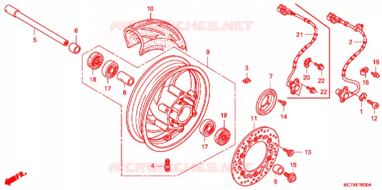 ROUE AVANT Honda SCOOTER 400 SILVERWING 2006  FJS400A5