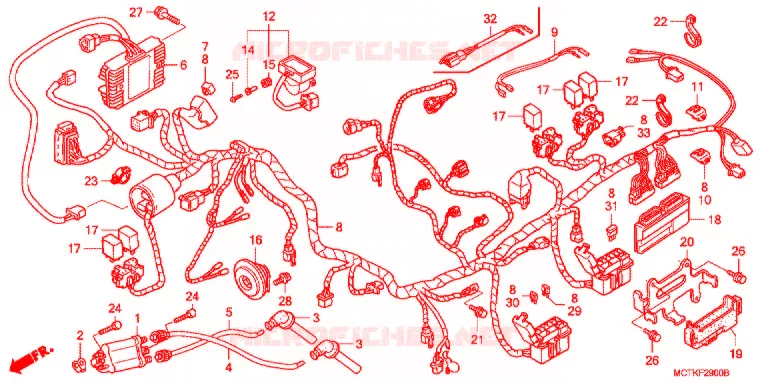 FAISCEAU DES FILS (FJS400A/D/FJS600A/D5-8) Honda SCOOTER 600 SILVERWING 2006  FJS600A5_J