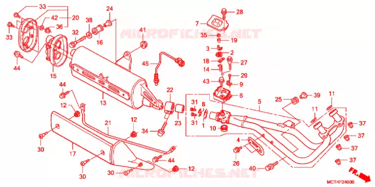 SILENCIEUX D'ECHAPPEMENT Honda SCOOTER 600 SILVERWING 2006  FJS600A5_J