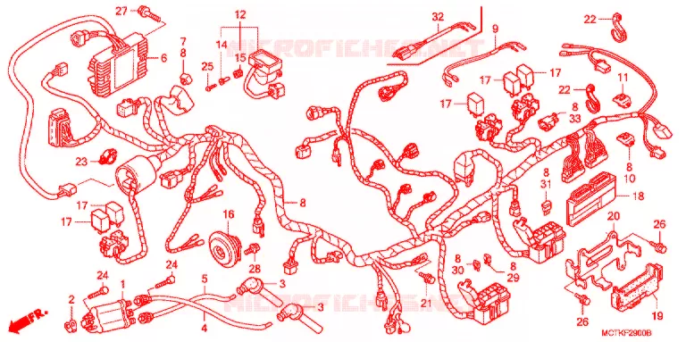 FAISCEAU DES FILS (FJS400A/D/FJS600A/D5-8) Honda SCOOTER 600 SILVERWING 2006  FJS600D5