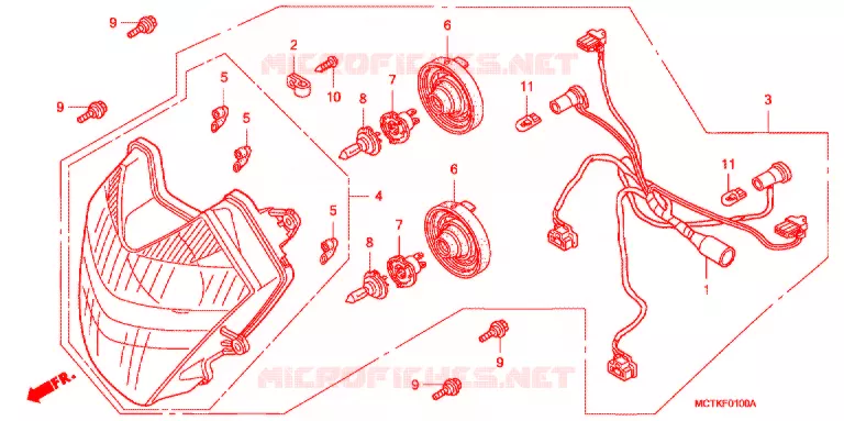 PHARE (FJS400A/D/FJS600A/D5-8) Honda SCOOTER 600 SILVERWING 2006  FJS600D5