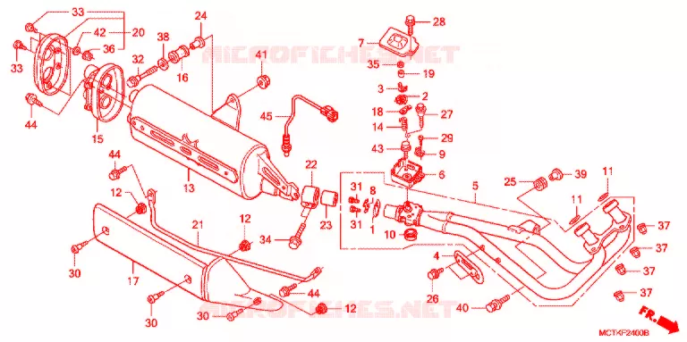 SILENCIEUX D'ECHAPPEMENT Honda SCOOTER 600 SILVERWING 2006  FJS600D5
