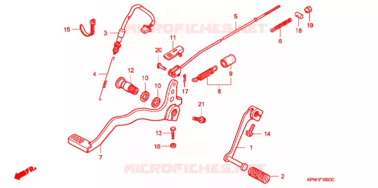 PEDALE Honda MOTO 223 FTR 2003  FTR2233