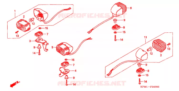 CLIGNOTANT Honda MOTO 223 FTR 2004  FTR2234