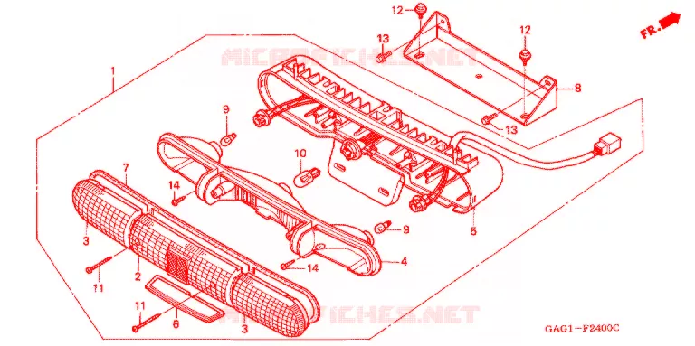 FEUX ARRIERE Honda SCOOTER 50 GYRO 1994  TC50P