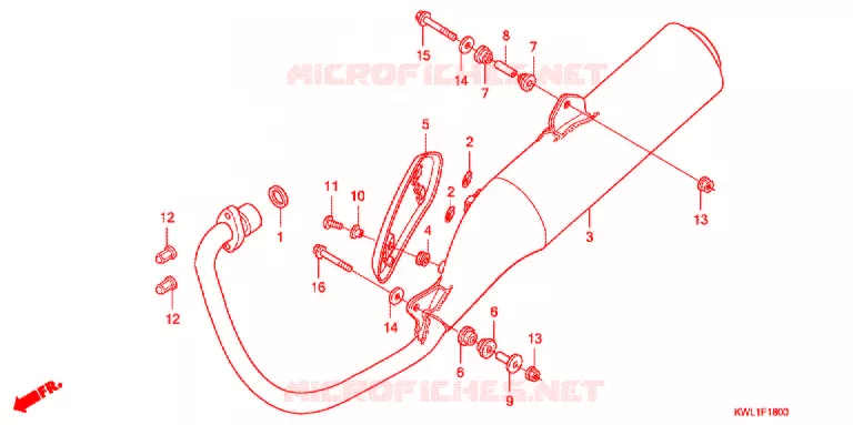 SILENCIEUX D'ECHAPPEMENT Honda MOTO 223 CB 2012  CB223SA