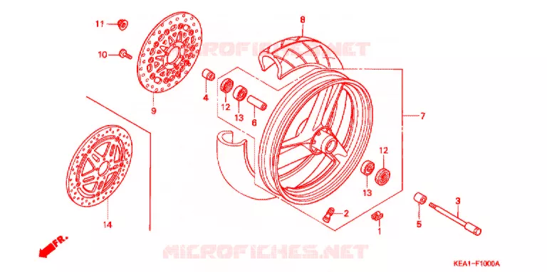 ROUE AVANT Honda MOTO 250 HORNET 2007  CB250F7