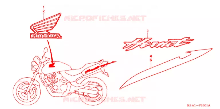 t (CB250F3/6/7) Honda MOTO 250 HORNET 2007  CB250F7