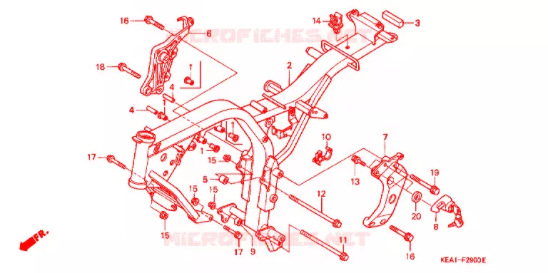 CADRE Honda MOTO 250 HORNET 1996  CB250FT