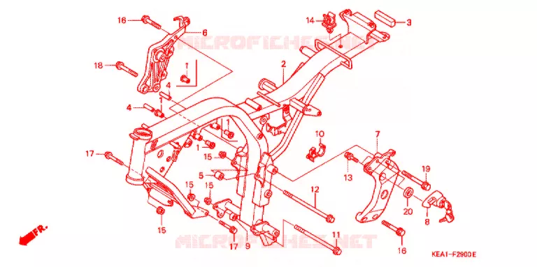 CADRE Honda MOTO 250 HORNET 1996  CB250FT