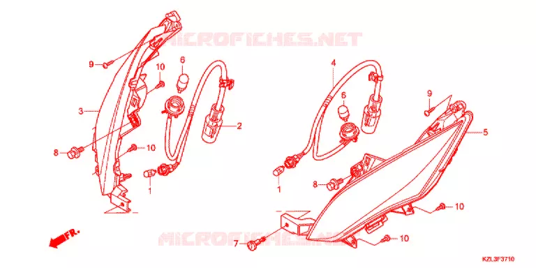 CLIGNOTANT AVANT Honda SCOOTER 110 VISION 2012  NSC110MPDC