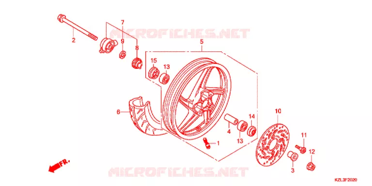 ROUE AVANT Honda SCOOTER 110 VISION 2012  NSC110MPDC