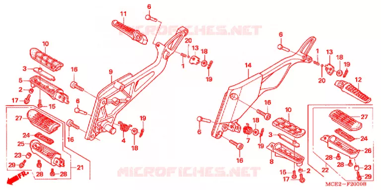 REPOSE PIED Honda MOTO 400 CB 2013  CB400L9