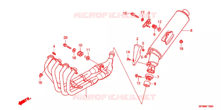 SILENCIEUX D'ECHAPPEMENT Honda MOTO 400 CB 2015  CB400SADE