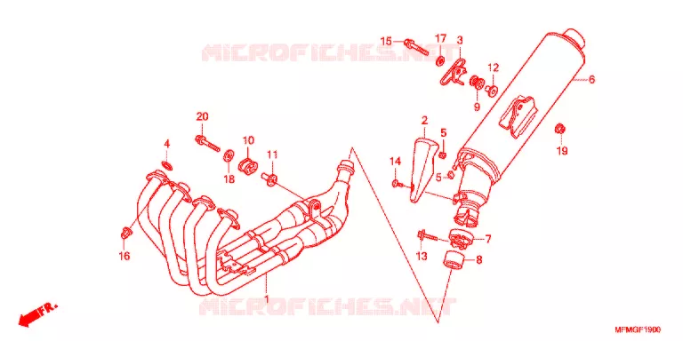 SILENCIEUX D'ECHAPPEMENT Honda MOTO 400 CB 2016  CB400SADG