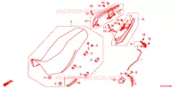 SELLE   POIGNEE ARRIERE pour Honda CB 400 X BLACK de 2016