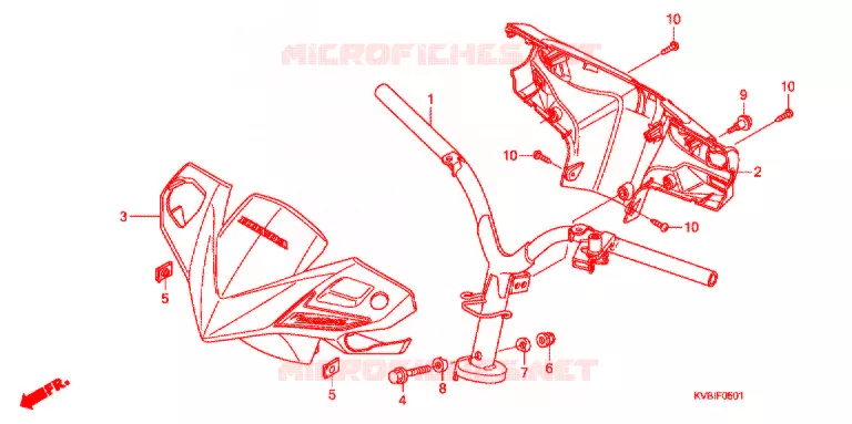 GUIDON - CARENAGE (2) Honda MOTO 110 VARIO 2011  ACB110CBB