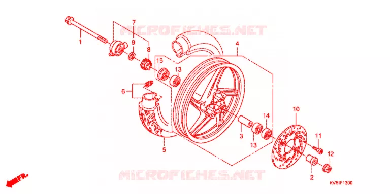 ROUE AVANT (MOULURE) Honda MOTO 110 VARIO 2011  ACB110CBB