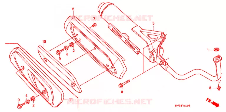 SILENCIEUX D'ECHAPPEMENT Honda MOTO 110 VARIO 2011  ACB110CBB