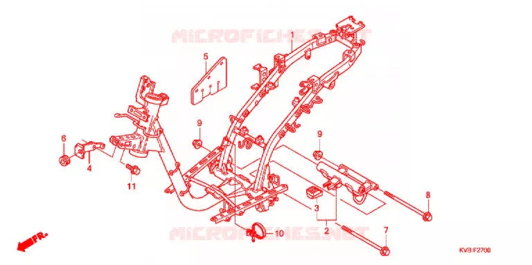 CADRE Honda MOTO 110 VARIO 2011  ACB110CSB