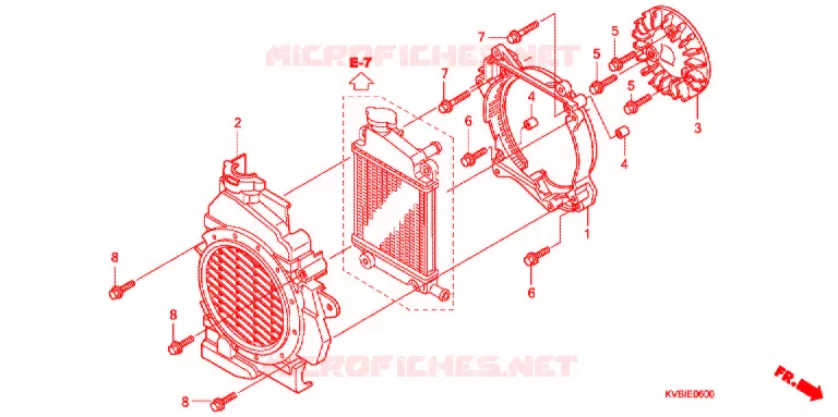 VENTILATEUR ET COUVERCLE DE RADIATEUR Honda MOTO 110 VARIO 2011  ACB110CSB