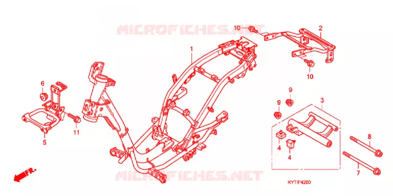 CADRE Honda SCOOTER 110 SCOOPY 2010  ACD110CSB