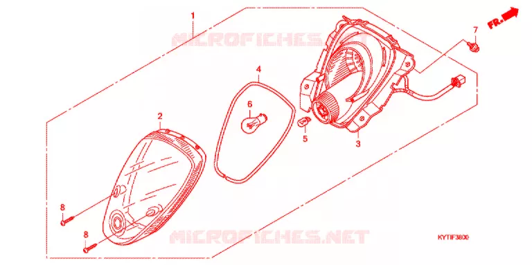 FEU ARRIERE Honda SCOOTER 110 SCOOPY 2010  ACD110CSB