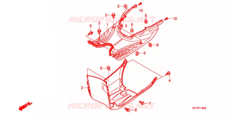 MARCHE PIEDS Honda SCOOTER 110 SCOOPY 2010  ACD110CSB