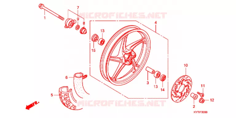 ROUE AVANT Honda SCOOTER 110 SCOOPY 2010  ACD110CSB