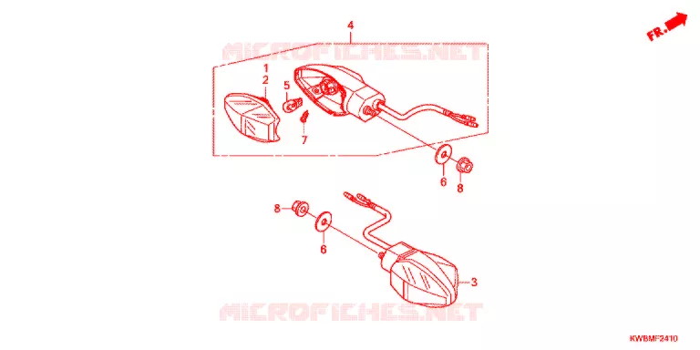 CLIGNOTANT ARRIERE Honda MOTO 110 WAVE 2017  AFP110CRFG