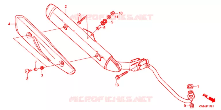 SILENCIEUX D'ECHAPPEMENT (AFP110CSF/AFP110CRF) Honda MOTO 110 WAVE 2017  AFP110CRFG