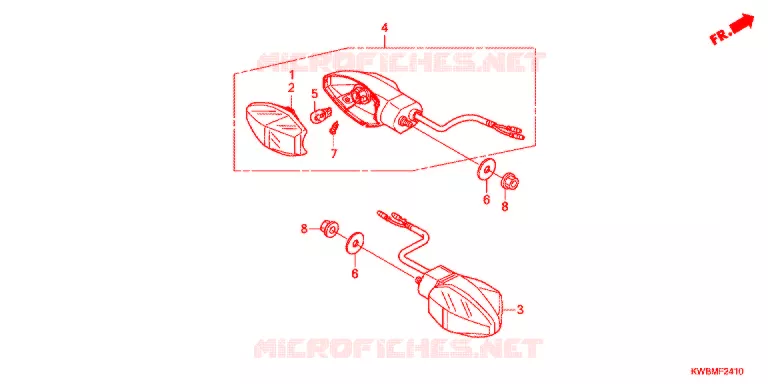 CLIGNOTANT ARRIERE Honda MOTO 110 WAVE 2017  AFP110CSFG