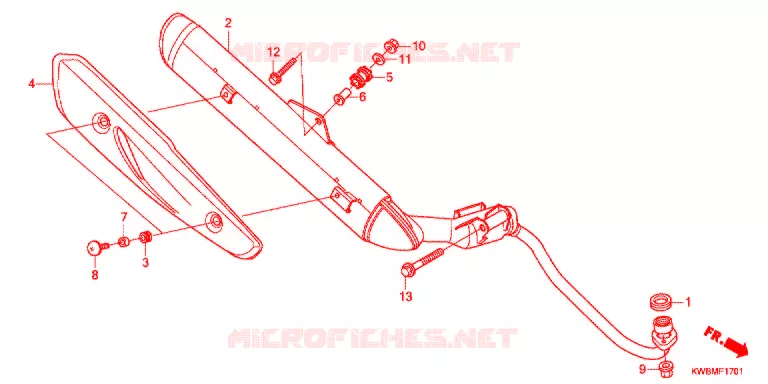 SILENCIEUX D'ECHAPPEMENT (AFP110CSF/AFP110CRF) Honda MOTO 110 WAVE 2017  AFP110CSFG